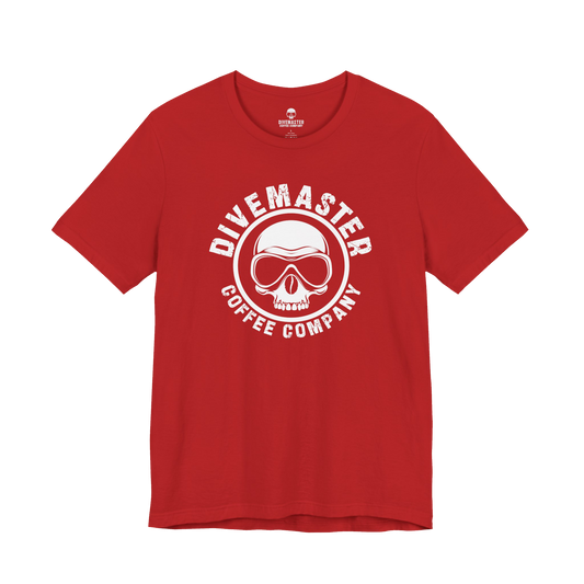 Divermaster Coffee Circle Logo Red T-Shirt
