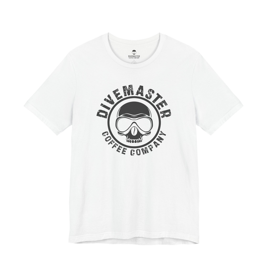 Divermaster Coffee Circle Logo White T-Shirt